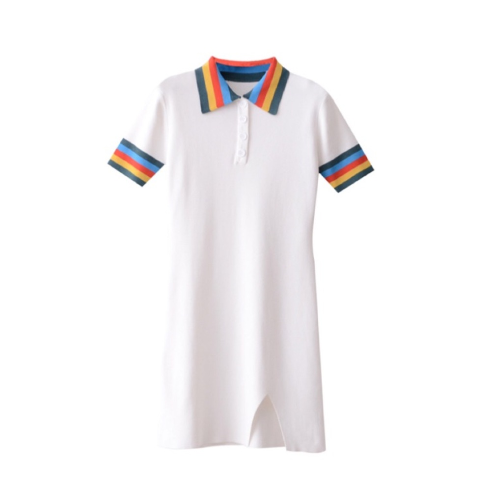 Rainbow Polo Mini Dress